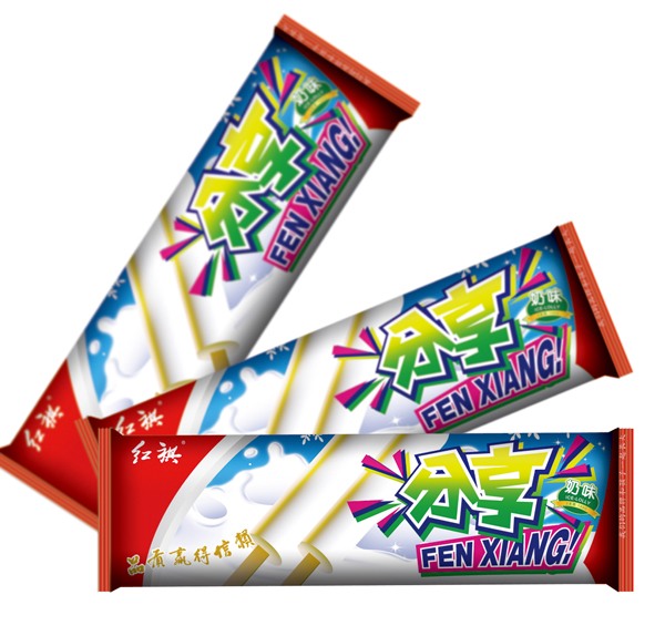 黑龍江食品企業(yè),紅旗雪糕,雪糕包裝設(shè)計(jì)
